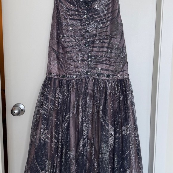 Antiqued Purple Mermaid Gown S - Picture 2 of 4